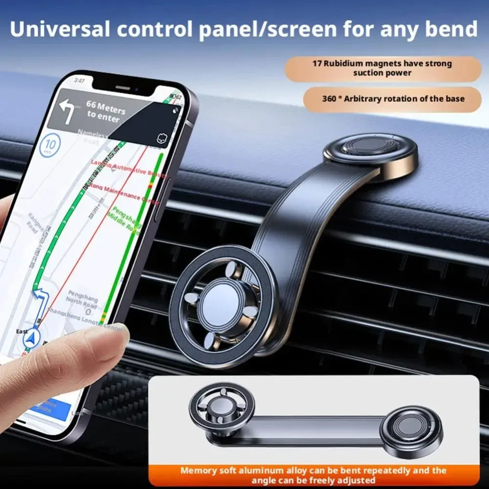 NEW Magnetic Car Phone Holder Air Outlet Mount Navigation Bracket with Magsafe Support GPS Compatible Auto Mobile Stand