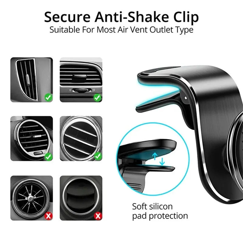 Magnetic Car Phone Holder Car Air Vent Magnet Mount Support GPS Smartphone Phone Holder in Car for Mobile Phone Rotation Bracket