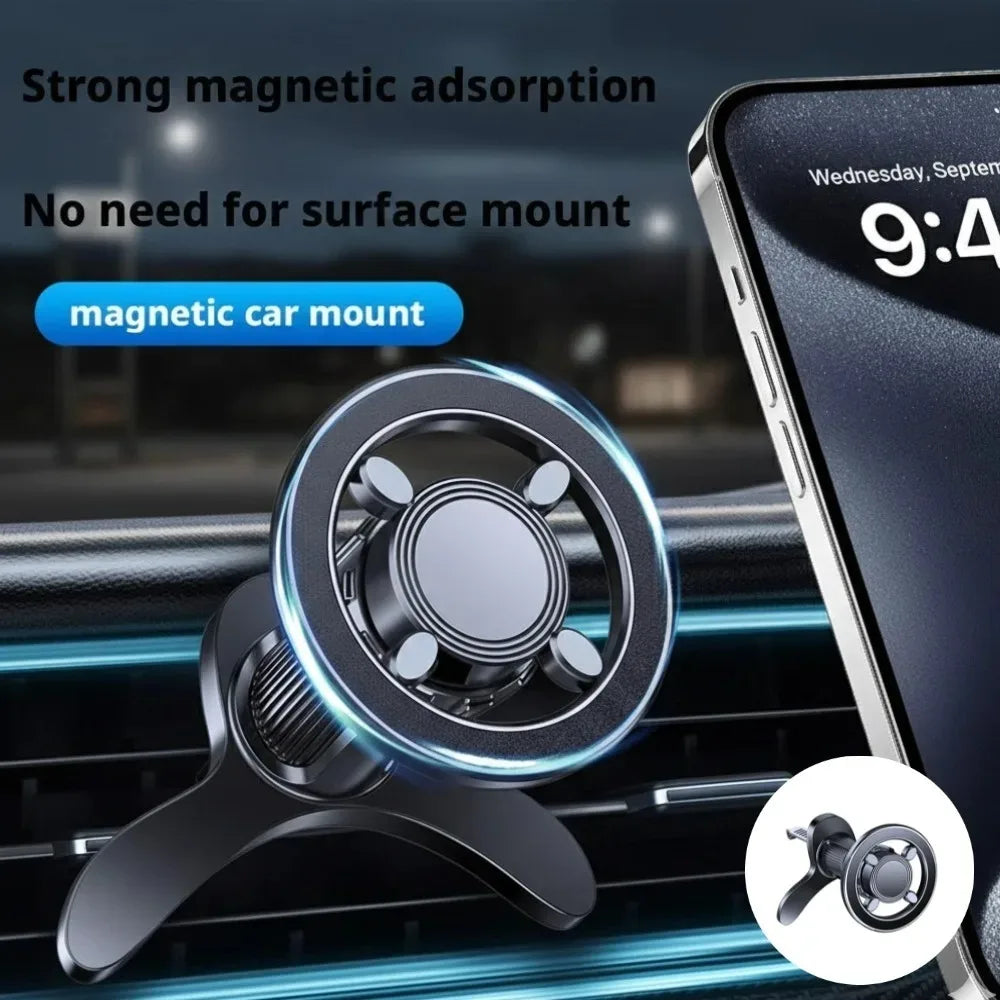 NEW Magnetic Car Phone Holder Air Outlet Mount Navigation Bracket with Magsafe Support GPS Compatible Auto Mobile Stand