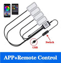 LED Car Interior Ambient Lights Auto RGB Decorative Lamp Foot Strip Lighting Kit Accessories Remote App Music Control
