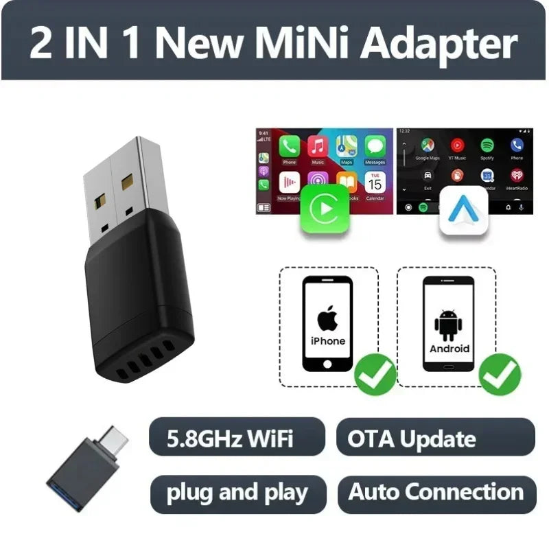 Mini Carplay Portable Compact Size Multimedia Player with USB And SD Support for Cars