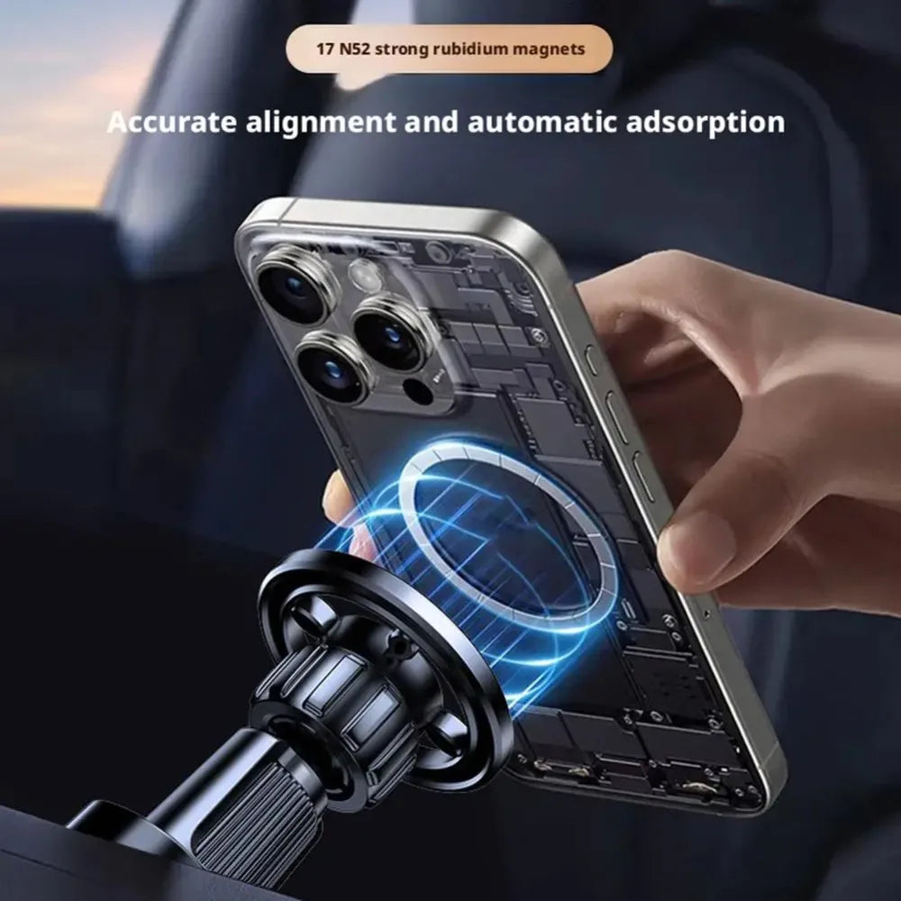 NEW Magnetic Car Phone Holder Air Outlet Mount Navigation Bracket with Magsafe Support GPS Compatible Auto Mobile Stand