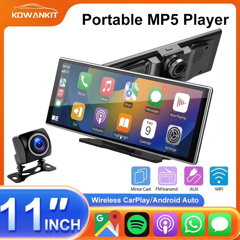 Universal 11'' Wireless Carplay Car Smart Screen Multimedia Video Player Android Auto Car Radio for Car Carplay Android Stereo